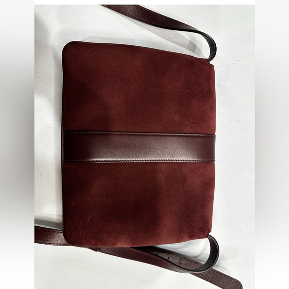 Gucci GG Marmont Burgundy Suede Shoulder Bag Authentic Italy 550126 - Picture 16 of 16